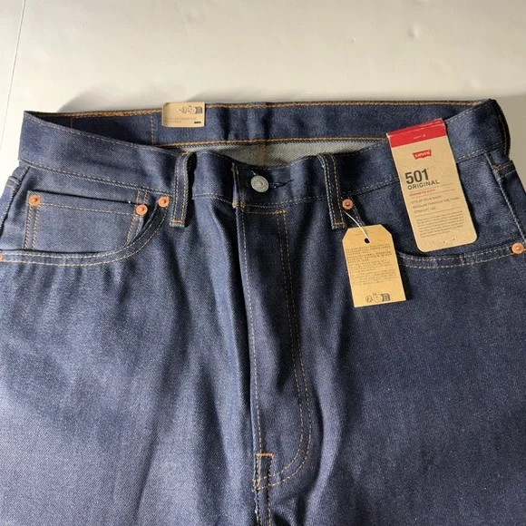 Men's Straight Denim Jeans - Deep Blue